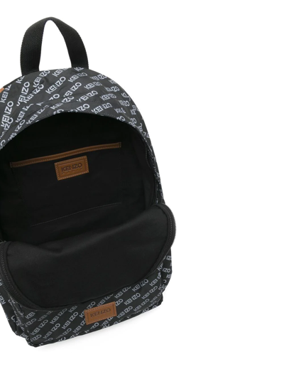 Shop Kenzo Logo-print Backpack In Black