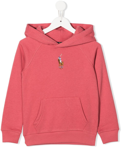 Shop Ralph Lauren Embroidered-pony Detail Hoodie In Red