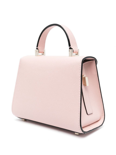 Valextra Iside Micro Leather Handbag In Pink