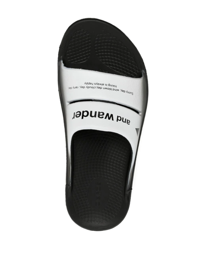 Shop And Wander Oofos Ahh Recovery Sandals In Black