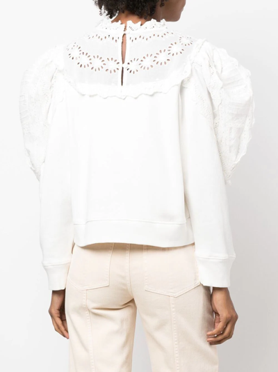Shop Sea Broderie Anglaise Blouse In White