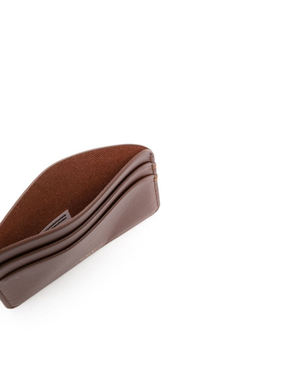 Apc Foil-print Cardholder In Brown