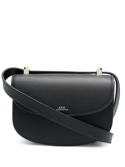 Shop Apc Genève Foldover Crossbody Bag In Black