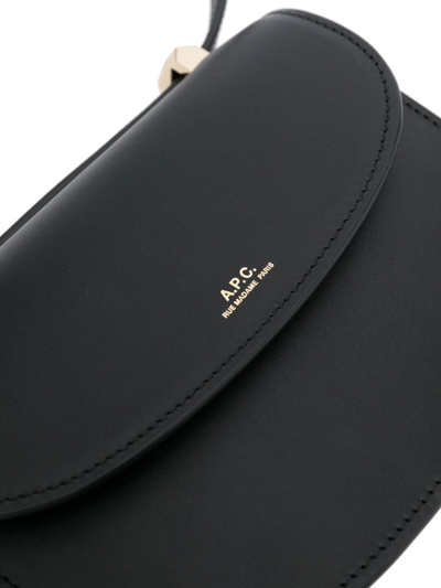 Shop Apc Genève Foldover Crossbody Bag In Black