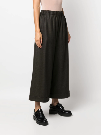 Daniela Gregis Houndstooth Wide-leg Trousers In Black