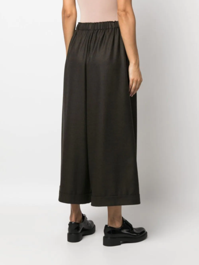 Daniela Gregis Houndstooth Wide-leg Trousers In Black
