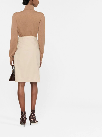 Maison Margiela Roll-neck Knitted Long-sleeve Jumper In Neutrals