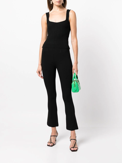 Shop Sprwmn Bootleg Cropped Trousers In Black