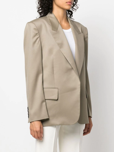 Low Classic Notched-collar Wool Jacket In Neutrals