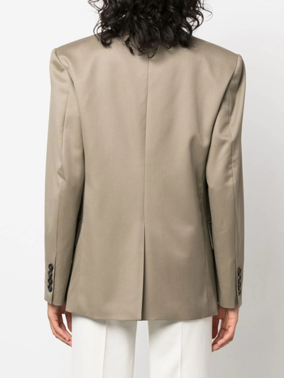 Low Classic Notched-collar Wool Jacket In Neutrals