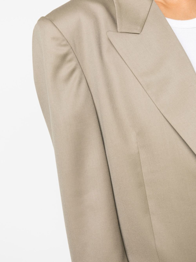 Low Classic Notched-collar Wool Jacket In Neutrals