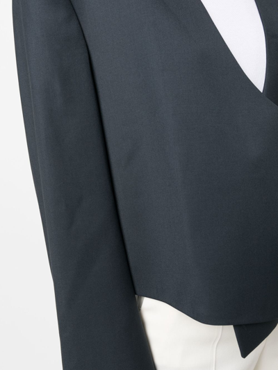 Low Classic Asymmetric Wool-blend Jacket In Blue