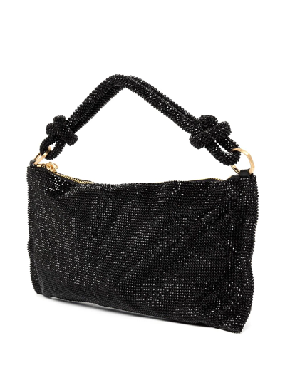 Shop Cult Gaia Hera Rhinestone Shoulder Bag In Black