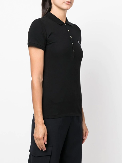 Shop Polo Ralph Lauren Julie Slim Polo Shirt In Black