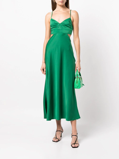 Shop A.l.c Blakely Cut-out Midi Dress In Green