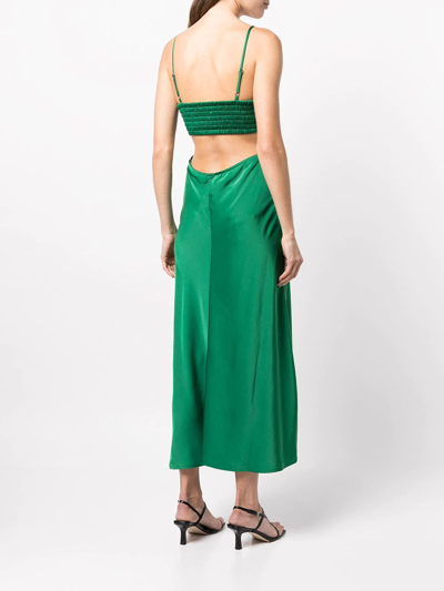 Shop A.l.c Blakely Cut-out Midi Dress In Green