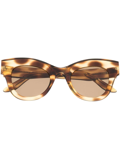 Shop Lapima Tortoiseshell-effect Tinted Sunglasses In Brown