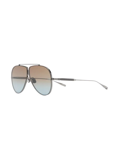 Shop Valentino Rockstud Pilot-frame Sunglasses In Black