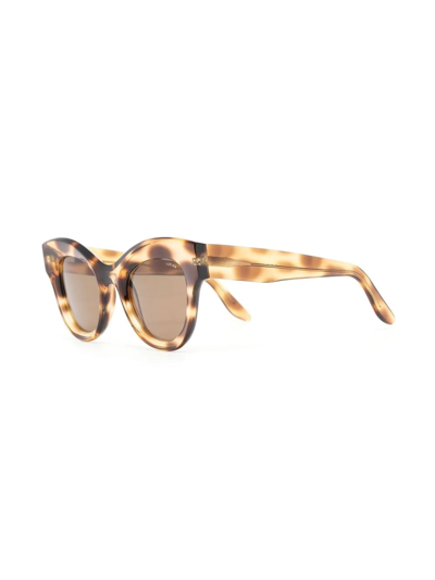 Shop Lapima Tortoiseshell-effect Tinted Sunglasses In Brown
