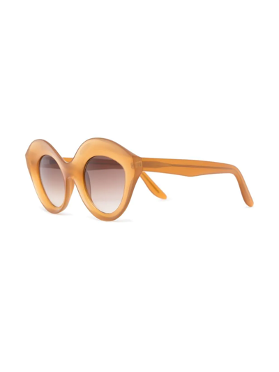 Shop Lapima Cat-eye Tinted Sunglassses In Brown