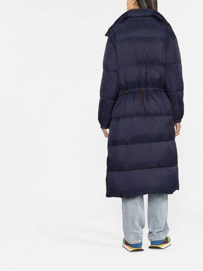 Yves Salomon Reversible Puffer Coat In Blue