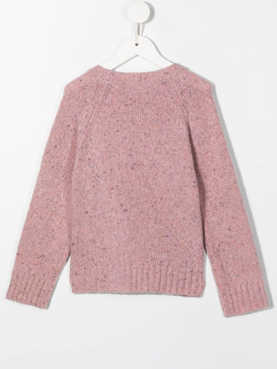 Shop Aspesi Long-sleeve Knitted Jumper In Pink