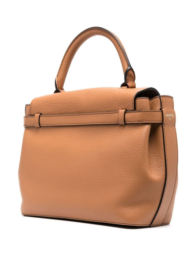 Shop Lancel Charlie Leather Tote Bag In Brown