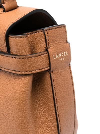 Lancel Charlie Leather Tote Bag In Brown