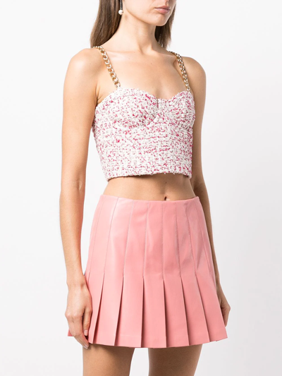 Shop Alice And Olivia Cristi Chain-strap Bustier In Pink