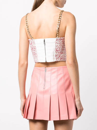 Shop Alice And Olivia Cristi Chain-strap Bustier In Pink