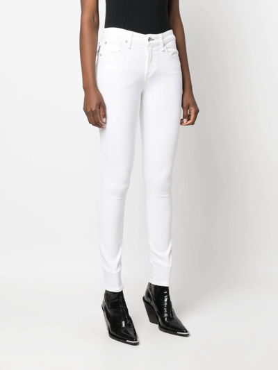 Shop Rag & Bone High-rise Skinny Jeans In White