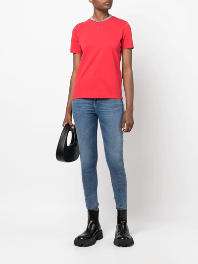 Shop Diesel Logo-patch Short-sleeve T-shirt In Red