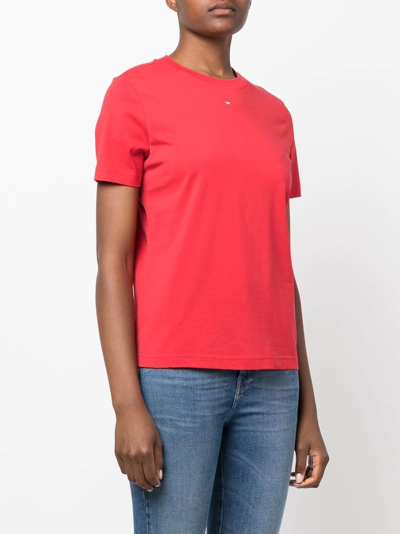 Shop Diesel Logo-patch Short-sleeve T-shirt In Red