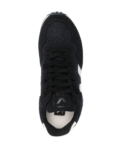Shop Veja Faux-leather Low-top Sneakers In Black