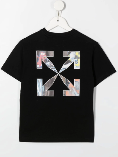 Shop Off-white Arrows-motif Cotton T-shirt In Black
