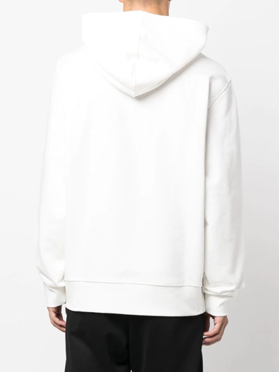 Shop Y-3 Logo-print Cotton Hoodie In White