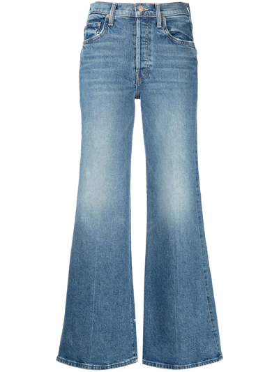 Shop Mother The Tomcat Roller Jeans In Blue