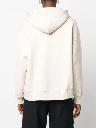 Shop Axel Arigato Local Logo-patch Pullover Hoodie In Neutrals