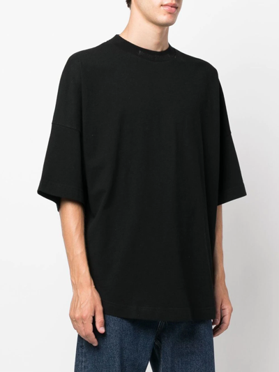 Palm Angels Black Logo-print Short-sleeve T-shirt In Black