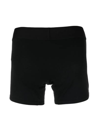 Shop Palm Angels Logo Waistband Boxers In Black