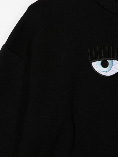Chiara Ferragni Embroidered-motif Sweatshirt In Black