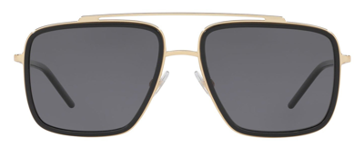 Shop Dolce & Gabbana Dg 2220 02/81 Navigator Polarized Sunglasses In Grey