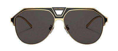Shop Dolce & Gabbana Dg 2257 133487 Aviator Sunglasses In Grey
