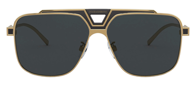 Shop Dolce & Gabbana Dg 2256 133487 Navigator Sunglasses In Grey