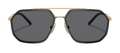 Shop Dolce & Gabbana Dgg2285 02/81 Navigator Polarized Sunglasses In Grey