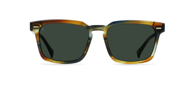 Shop Raen Adin S773 Rectangle Sunglasses In Green