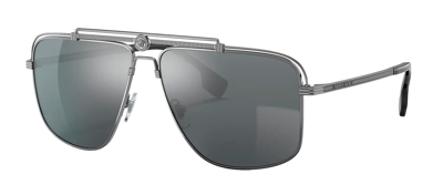Shop Versace Ve 2242 10016g Navigator Sunglasses In Grey
