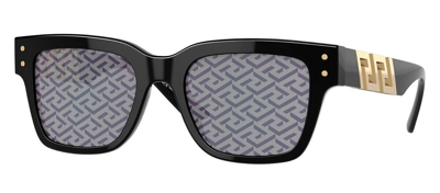 Shop Versace Ve 4421 Gb1/f Wayfarer Sunglasses In Blue