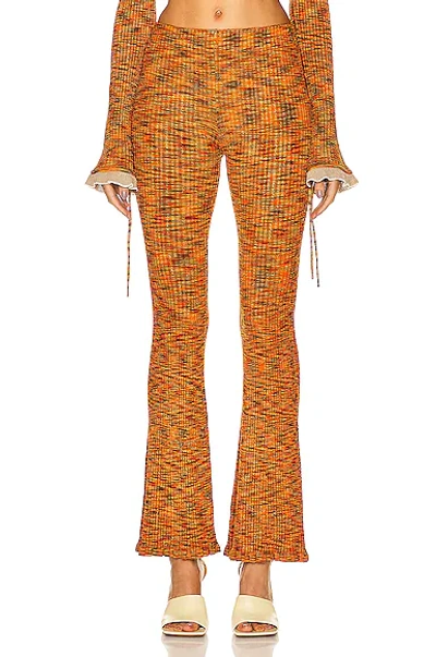 Shop Acne Studios Knit Pant In Orange & Multi