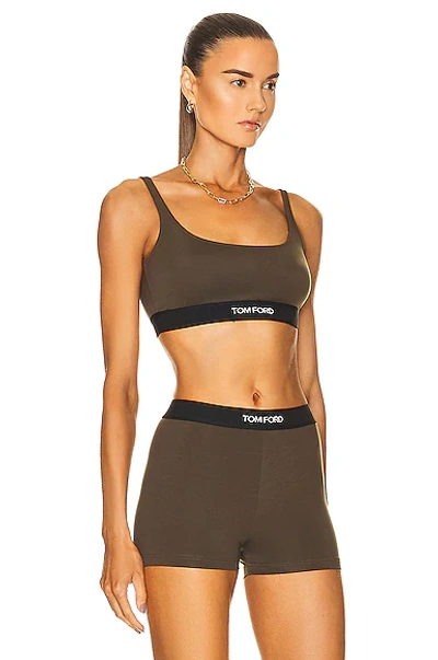 Tom Ford Bralette In Army Green